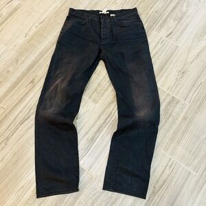 John Varvatos Bowery Jeans Mens 36R (38x35) Straight Waxed Denim USA